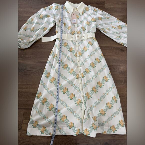 NWT Keepsake The Label Sorelle Vera Long Sleeve Button Down Midi Dress Size 8 - Picture 15 of 15